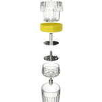 Einzelteile des Squeeeasy Ingwer Shot Maker